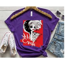 Disney Villains  ruella Fashion Model Shirt, Cruella Collage Tee, , Disney Family Matching Shirt, Disneyland Trip Outfit