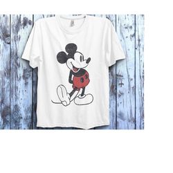 Disney Mickey & Friends Mickey Mouse Vintage Portrait T-Shirt, Mickey Mouse Classic Pose Shirt, WDW Disneyland Family Ma
