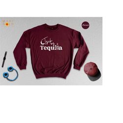 Trick Or Tequila, Funny Halloween Tee, Halloween Sweater, Halloween Sweatshirt, Tequila Sweatshirt, Funny Halloween Gift