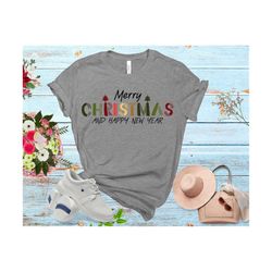 Merry Christmas And Happy New Year Svg, Cut File, Christmas Quote Svg, Holiday Svg, Christmas Shirt Svg, File for Cricut