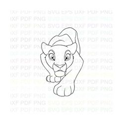 Nala_The_Lion_King_5 Outline Svg Dxf Eps Pdf Png, Cricut, Cutting file, Vector, Clipart - Instant Download
