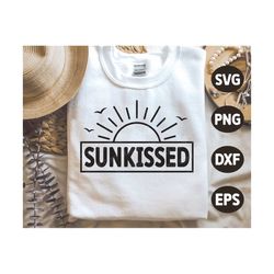 Sunkissed SVG, Sunshine Svg, Summer Quote Svg, Beach Svg, Cruise Svg, Summer Vacation Shirt Svg, Png, Svg Files For Cric