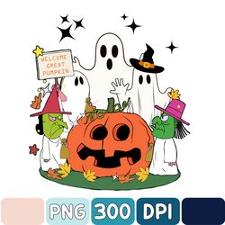 Welcome Great Pumpkin Funny Halloween Png, Cute Little Ghost Png, Retro Halloween Png, Spooky Season Png