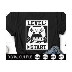 Summer Video Game SVG, Summer Quote Svg, Level Summer Svg, Beach Svg, Boys Summer Vacation Shirt, Png, Svg Files For Cri