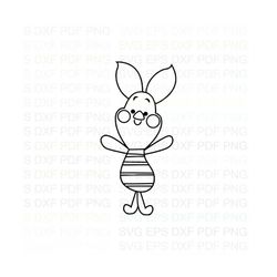 Piglet_Baby_Winnie_the_Pooh_21 Outline Svg Dxf Eps Pdf Png, Cricut, Cutting file, Vector, Clipart - Instant Download