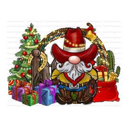 Cowboy Christmas Gnomes Png, Christmas Gnome,Gnome Png,Digital Download, Merry Christmas,Sublimation Designs Downloads,G