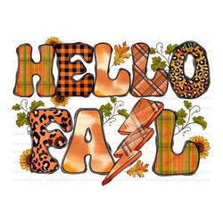 Hello Fall Sublimation Design Png, Light Png, Fall Png, Pumpkin Png, Fall Png Files for Cricut, Fall Png Files, Sunflowe