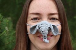Elephant Nose warmer. Mammoth, elephant gifts. Gift from college student.