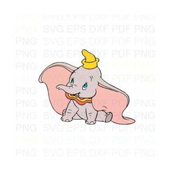 Dumbo_Baby_Elephant_5 Svg Dxf Eps Pdf Png, Cricut, Cutting file, Vector, Clipart - Instant Download