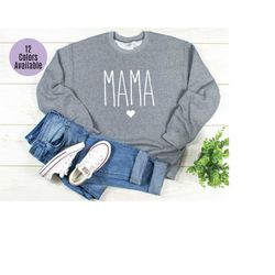 Mama Sweatshirt, Mama Sweater, Mom Pullover, Cute Mom Sweatshirt, Crewneck Sweatshirt, Mom Sweater, Fleece Lined UNISEX