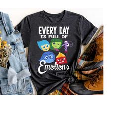 Disney Pixar Inside Out Every Day Emotions Disney Family Trip Gift Shirt, Disney Family Matching Shirt, WDW, Disneyland