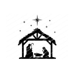 Nativity Scene SVG, Nativity SVG, PNG, eps, dxf, jpg instant digital download