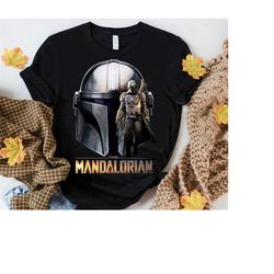Star Wars The Mandalorian Helmet Portrait Mashup T-Shirt, Star Wars Celebration, Galaxy's Edge, Disneyland WDW Family Ma