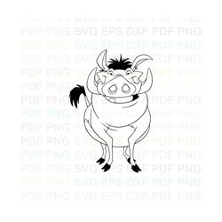 Pumbaa_Timon_and_Pumbaa_20 Outline Svg Dxf Eps Pdf Png, Cricut, Cutting file, Vector, Clipart - Instant Download