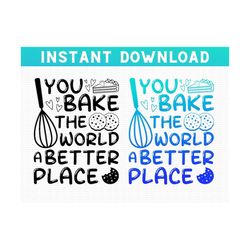 Pot Holder SVG PNG. Potholder svg, Oven Mitt Svg, Kitchen Svg. You Bake The World A Better Place