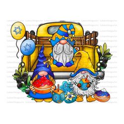 Hanukkah Gnomes Truck Png Sublimation Design, Hanukkah Gnomes Png, Happy Hakunnah Gnomes Png, Digital Download,Menorah H