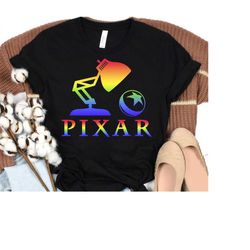 Disney Pixar Rainbow Pixar Logo T-Shirt, Magic Kingdom Shirt, Walt Disney World, Disneyland Family Matching Shirts