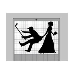 Football Kicker Groom and Holder Bride Wedding Cake Topper - SVG . Instant Download PNG, Cricut, Silhouette, Print
