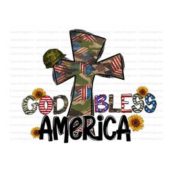 god bless america png file, sublimation designs download, digital download, 4th of july, american flag,cross png,christi