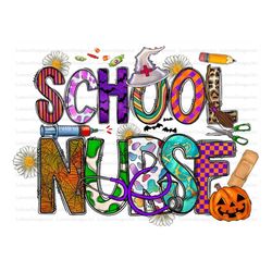 Halloween School Nurse PNG, Nurse PNG, Halloween, School Png, Back To School, Teacher, Stethoscope Png,Sublimation Desig