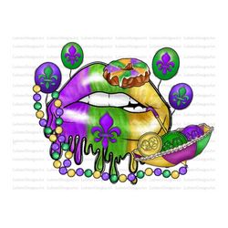 Mardi Gras Lips Png Sublimation Design,Mardi Gras Lips Png,Fleur De Lis Png,Mardi Gras Png,Hand Drawn Lips Png,Lips Png,