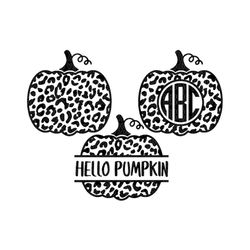 Leopard Pumpkin Monogram Svg Bundle, Pumpkin Svg, Fall Svg, Halloween Svg,Thanksgiving svg,Fall Door Sign,Cricut,Glowfor