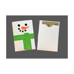 snowman gift card envelope svg, png.  christmas gift card holder design - snowman money holder card. winter gift card