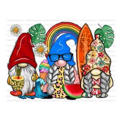 Summer Gnomes Png, Summer Sublimation Design,Hand Drawn Gnomes Png,Summer Png,Gnomes And Summer Png Digital Downloads, S