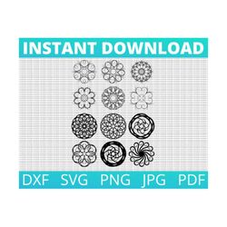 Round mandala coaster SVG. Geometric Circle Vector Design. Cut files Circut cutting files, Image Clipart shirt