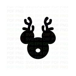 Mickey_Deer_Mickey_Mouse Outline Svg Dxf Eps Pdf Png, Cricut, Cutting file, Vector, Clipart - Instant Download
