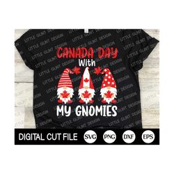 Canada Day With My Gnomies Svg, Canada Svg, Maple Leaf, Canada Day Gnome Svg, Canada Flag Shirt, Patriotic Cut file, Svg