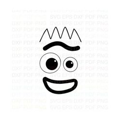 Forky_face_smiley_2_Toy_Story Outline Svg Dxf Eps Pdf Png, Cricut, Cutting file, Vector, Clipart - Instant Download