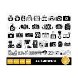 44 Camera Svg, Photography Svg, Movie Camera Svg, Photography clipart, Camera Cut File Cricut and Silhouette, Easy Cut,
