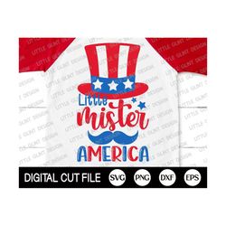 Little Mister America Svg, Memorial day Svg, 4th of July, Independence day Svg, Fourth of July, American Flag Shirt, Svg