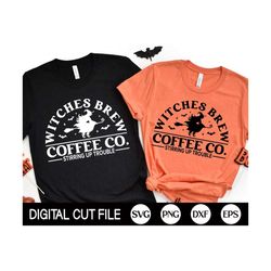 Witches Brew Coffee Company SVG, Halloween Svg, Witch Svg, Sassy Witch Svg, Vintage Halloween Shirt Svg, Png, Svg Files