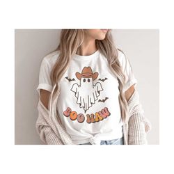 CowBoy Ghost SVG, Western Halloween Svg, Boo Haw Svg, Spooky Season Png, Retro Halloween T-Shirt, Png, Svg Files For Cri