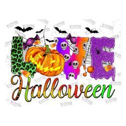 Love Halloween Pumpkin Sublimation Png, Pumpkin Png, Love Halloween PNG, LOVE Halloween Pumpkin Design PNG, Horror Hallo