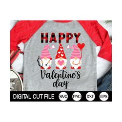 Valentine Gnome SVG, Happy Valentines Day, Gnomes Png, Hearts, Love, Gnome Cut file, Kids Valentine Shirt Gift, Svg File