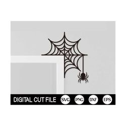 Halloween Spider Door Trim SVG, Halloween Svg, Door Corner Svg, Spiderweb Sign, Halloween Door Decor, Glowforge Laser Cu