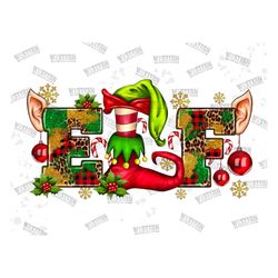 Elf Christmas Png Sublimation Design, Happy Christmas Png, Christmas Gift Png, Elf Feet Png, Christmas Leopard Png, Subl