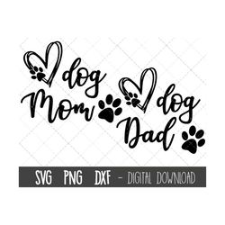Dog Mom svg, dog dad svg, dog mom clipart, dog dad clipart, dog mom dad png, dxf, dog mom cut file, dog cricut silhouett