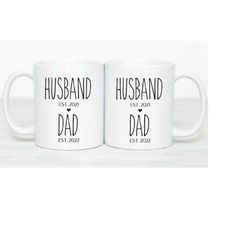 daddy est 2022 mug daddy established gift pregnancy announcement to husband new daddy birthday baby announcement husband