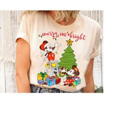 Disney Merry And Bright Mickey And Minnie Chirstmas Tree and Presents, Mickey's Very Merry Christmas, Disneyland Xmas Ma