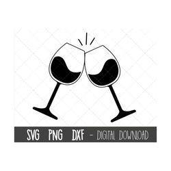 Wine glass SVG, wine glasses svg, valentine's day svg, wine svg, wine glass clipart, love svg, valentine's png, silhouet