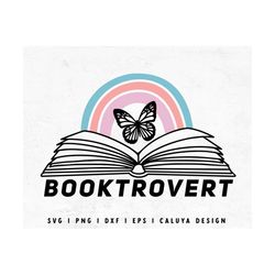 booktrovert svg | book quotes svg | book lover svg | book sticker svg | book shirt svg | book and butterfly svg | readin