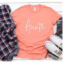 Auntie Shirt, Blessed Auntie, Auntie T Shirt, Aunt Shirt, Family Shirt, Christmas Gift, Aunt Life Shirt, Pregnancy Annou