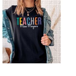 Custom Teacher Shirt, Teacher Team Shirts, Personalized School Tshirt, Teacher Gift, Elementary Teacher Shirt, Customize
