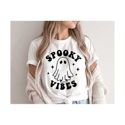 Spooky Vibes SVG, Halloween Season Svg, Witch Svg, Spooky Babe Png, Retro Halloween Shirt Svg, Png, Svg Files For Cricut