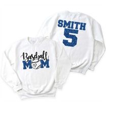 baseball sweatshirt, custom baseball mom shirt, baseball shirts for women, personalized baseball sweater, baseball team