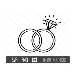 diamond ring svg, wedding rings svg, wedding bands svg, wedding clipart, wedding svg, wedding rings cricut silhouette sv